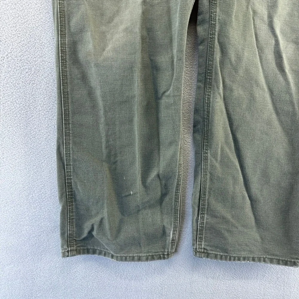 Vintage Carhartt Pants Mens 34x30 Green Loose Baggy Workwear Canvas Duck B11 90s